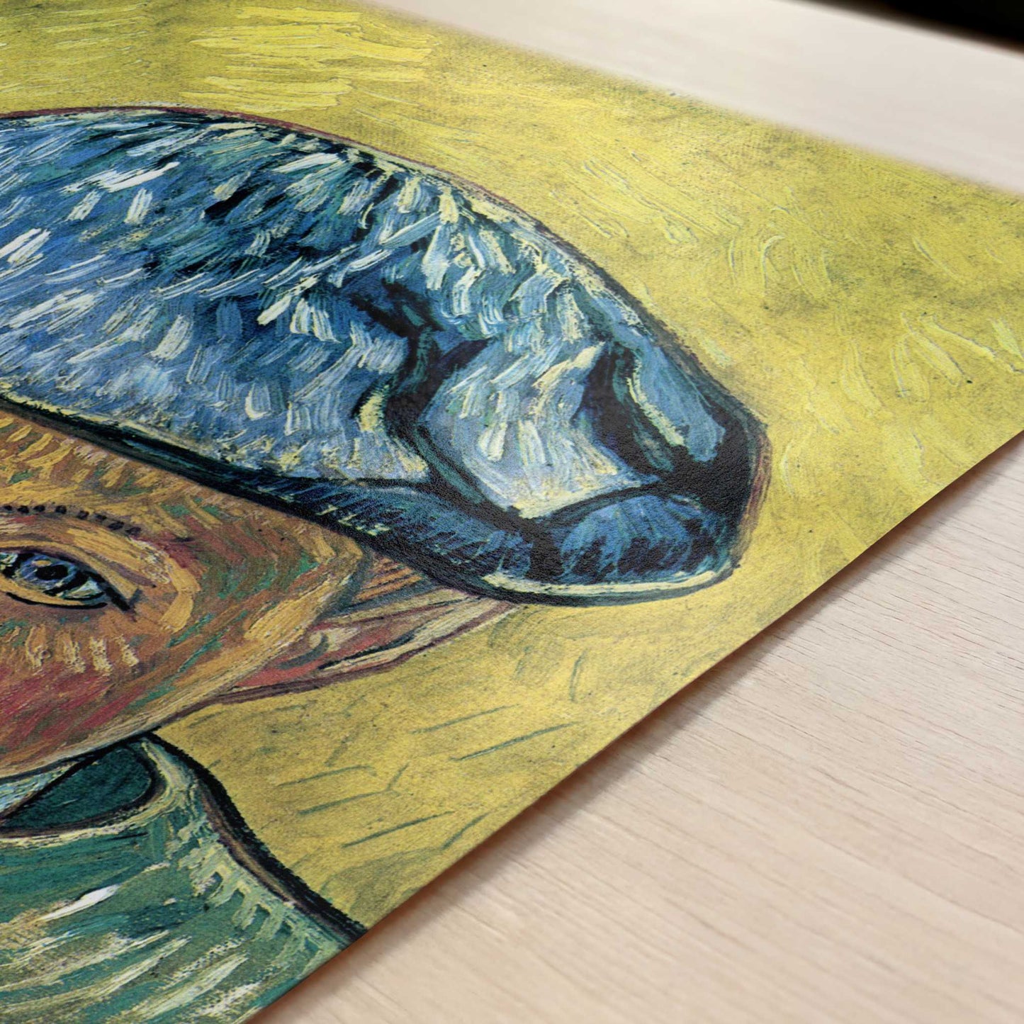 Portrait of Camille Rouen (1888) by Van Gogh – Art Print - Close-up detail of the art print