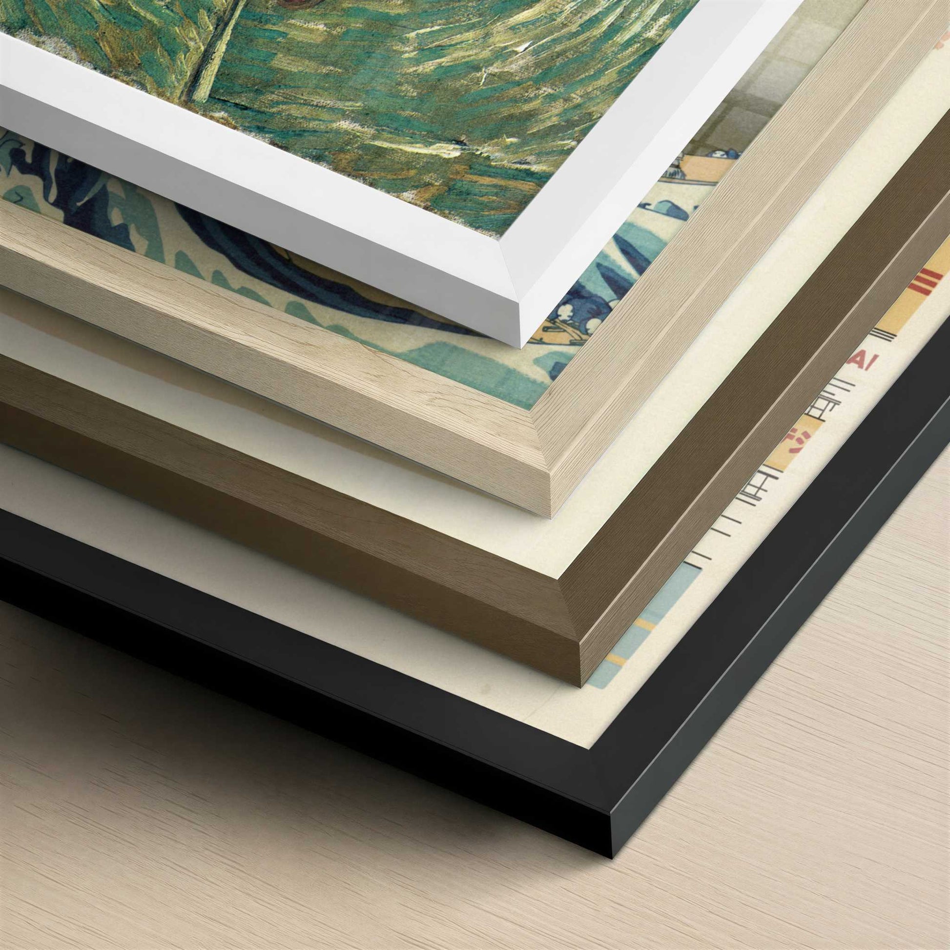 Portrait of Camille Rouen (1888) by Van Gogh – Art Print - Close-up detail of the different frames