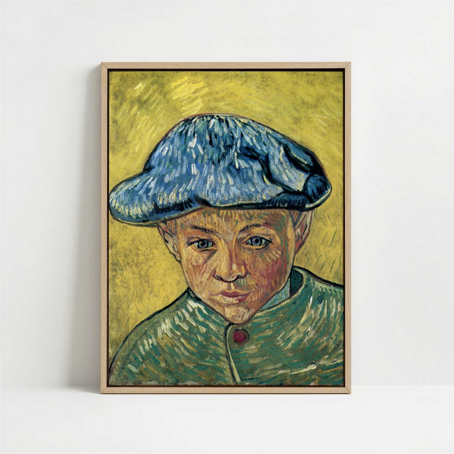 Framed Canvas - Framed canvas in oak color frame