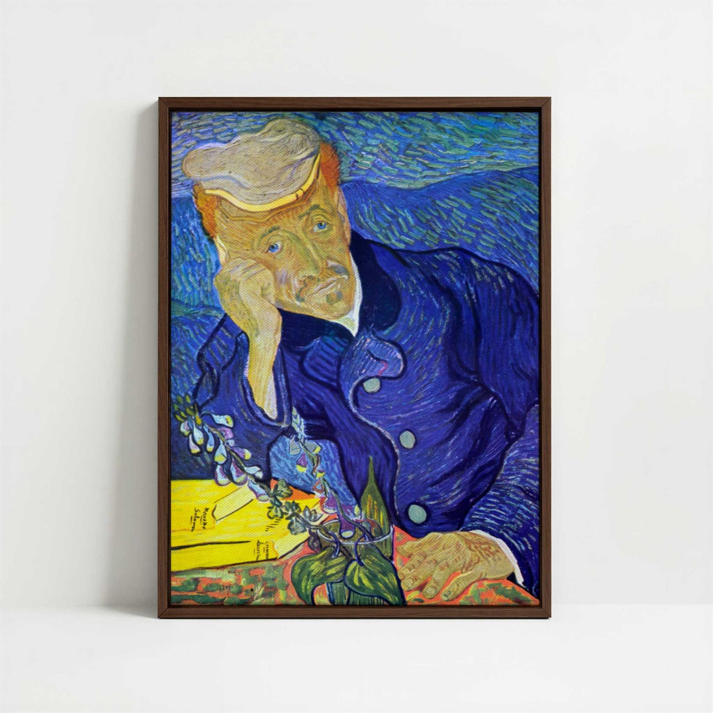 Framed Canvas - Framed canvas in dark wood color frame