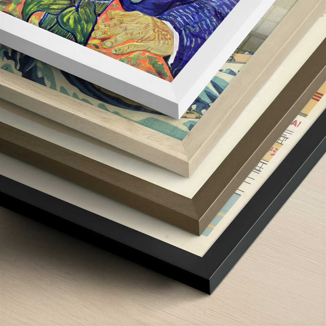 Portrait of Dr. Gachet (1890) by Van Gogh – Art Print - Close-up detail of the different frames