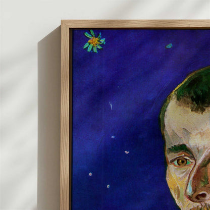 Framed Canvas - Close-up detail and texture of the framed canvas