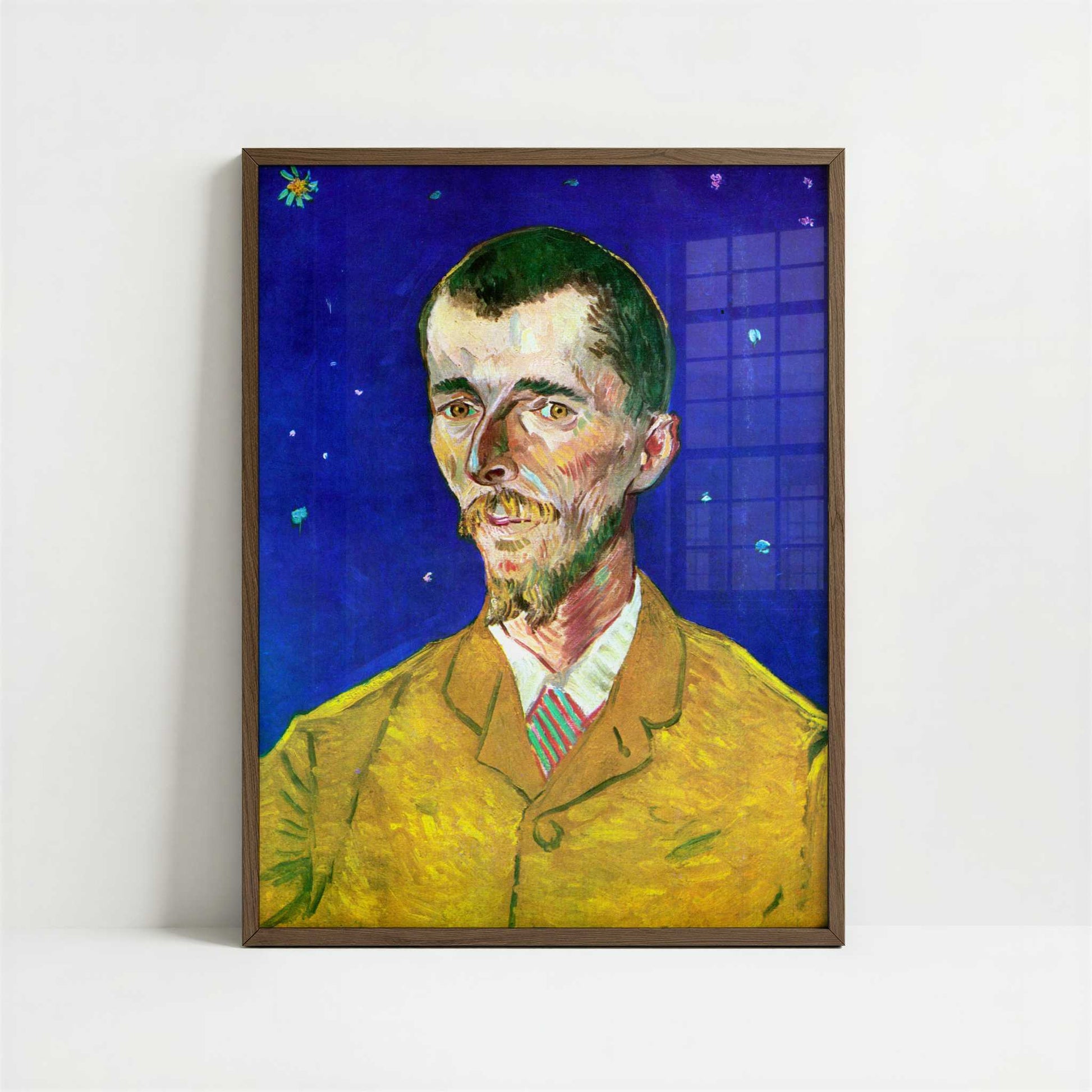 Portrait of Eugene Boch (1888) by Vincent van Gogh – Art Print - Art print in dark wood frame
