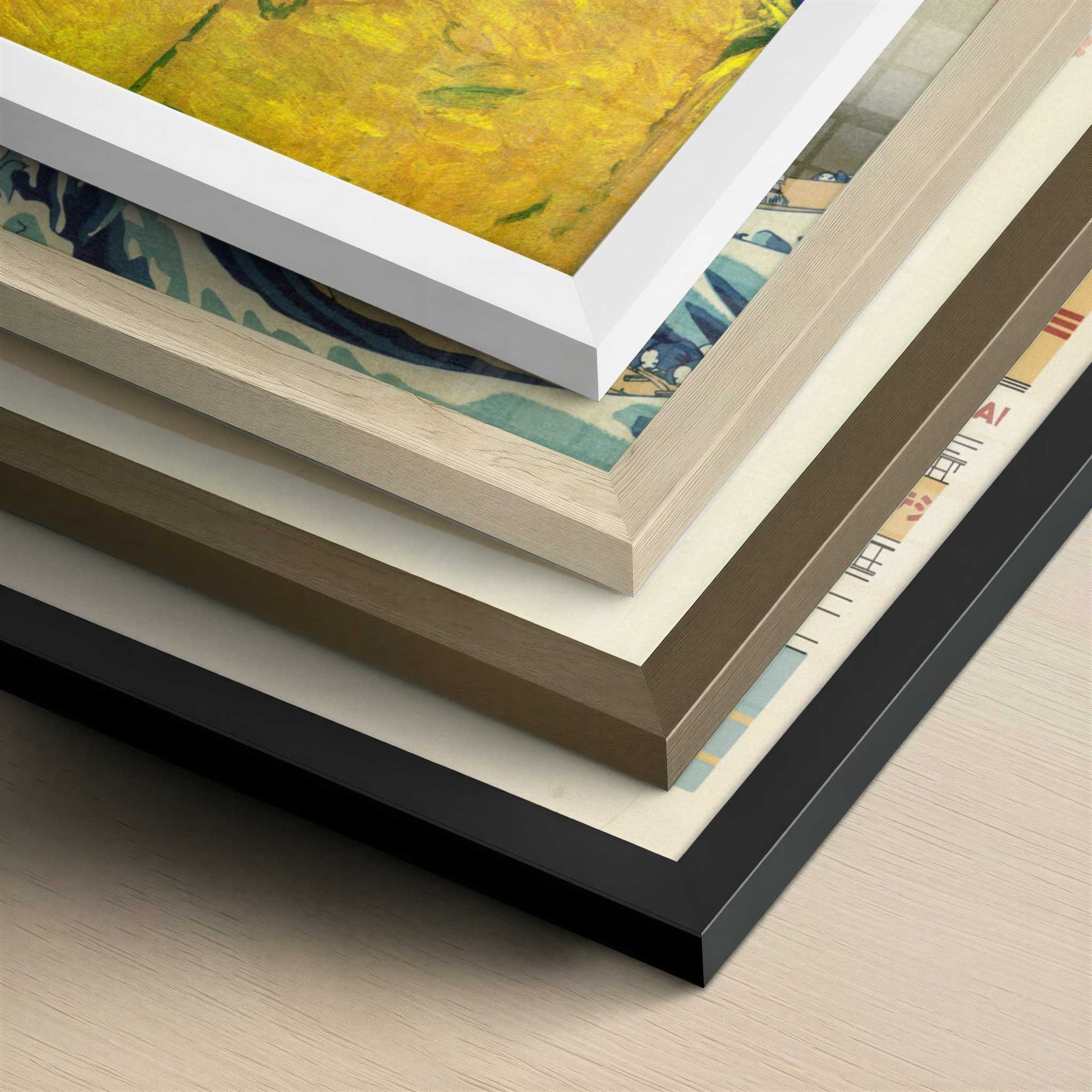 Portrait of Eugene Boch (1888) by Vincent van Gogh – Art Print - Close-up detail of the different frames