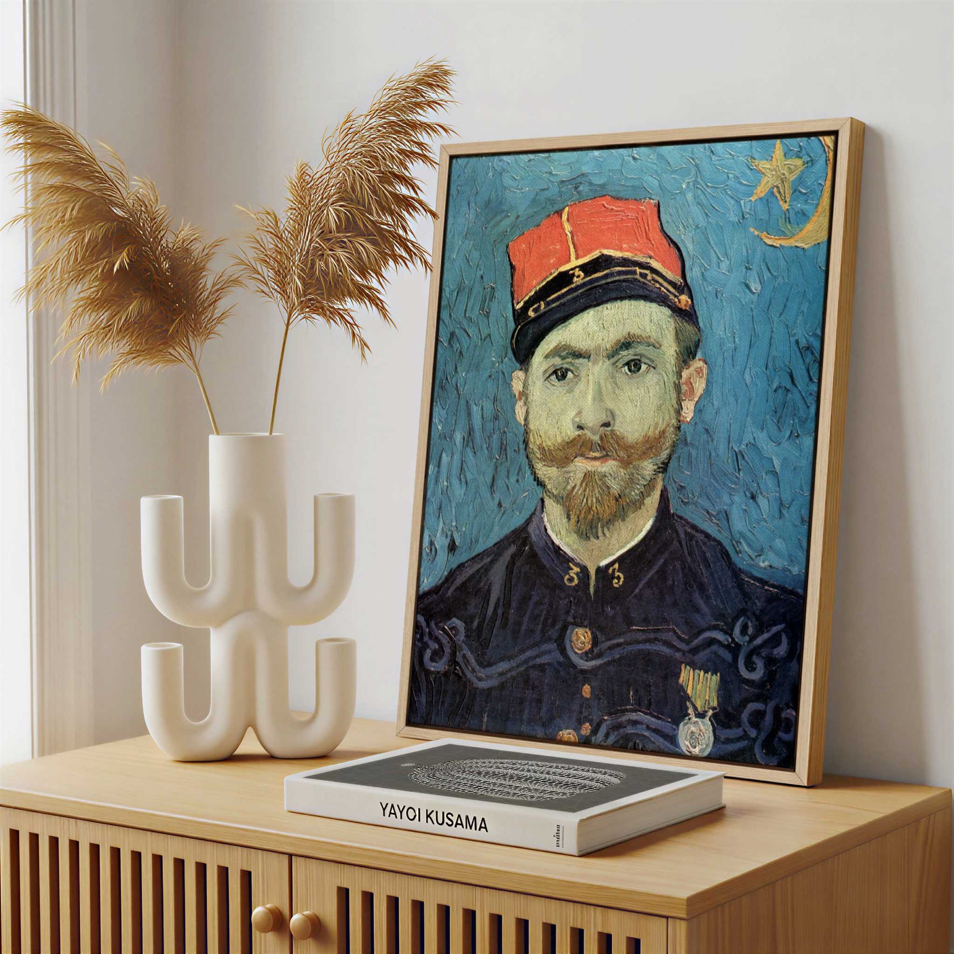 Framed Canvas - Framed canvas in a stylish interior setting