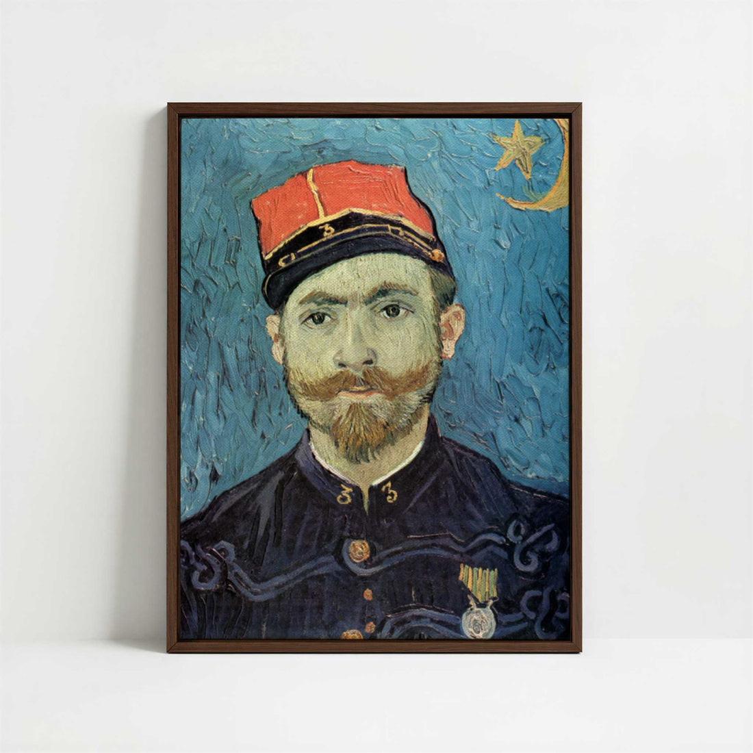 Framed Canvas - Framed canvas in dark wood color frame