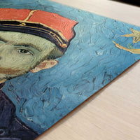 Portrait of Milliet (1888) by Vincent van Gogh – Art Print - Close-up detail of the art print