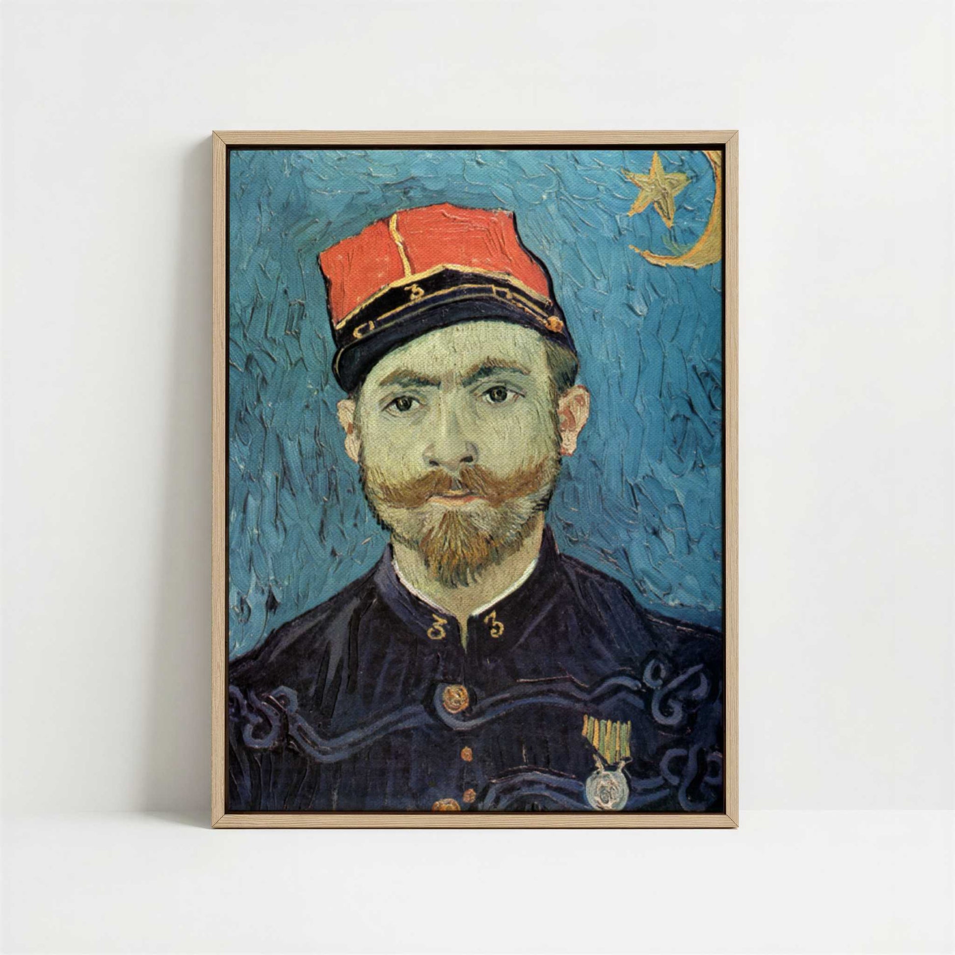 Framed Canvas - Framed canvas in oak color frame