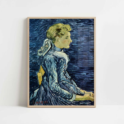 Portrait of Mlle Ravoux (1890) by Van Gogh – Art Print - Art print in oak frame