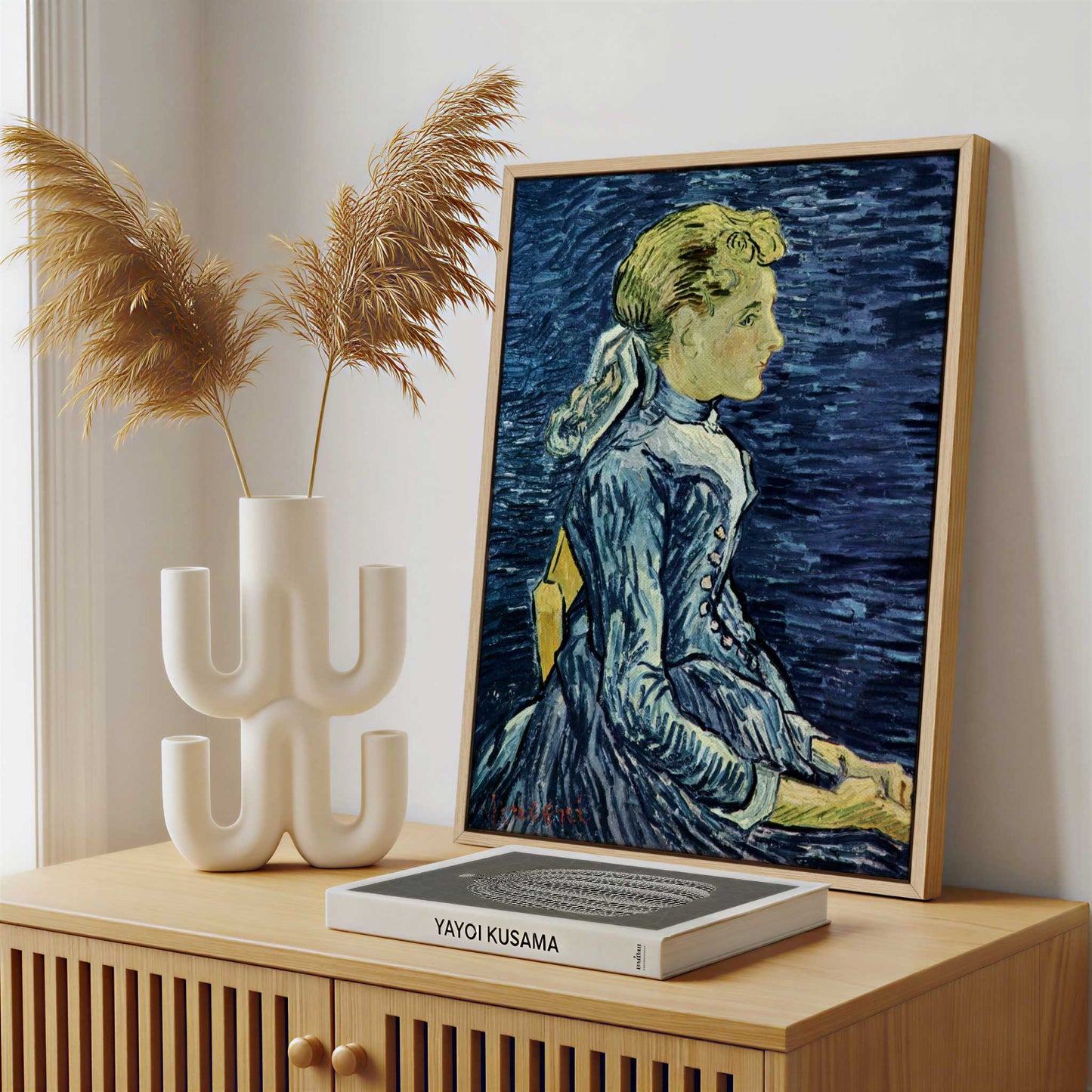 Framed Canvas - Framed canvas in a stylish interior setting