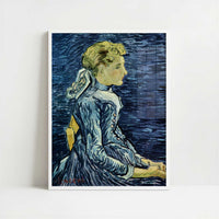 Portrait of Mlle Ravoux (1890) by Van Gogh – Art Print - Art print in white frame
