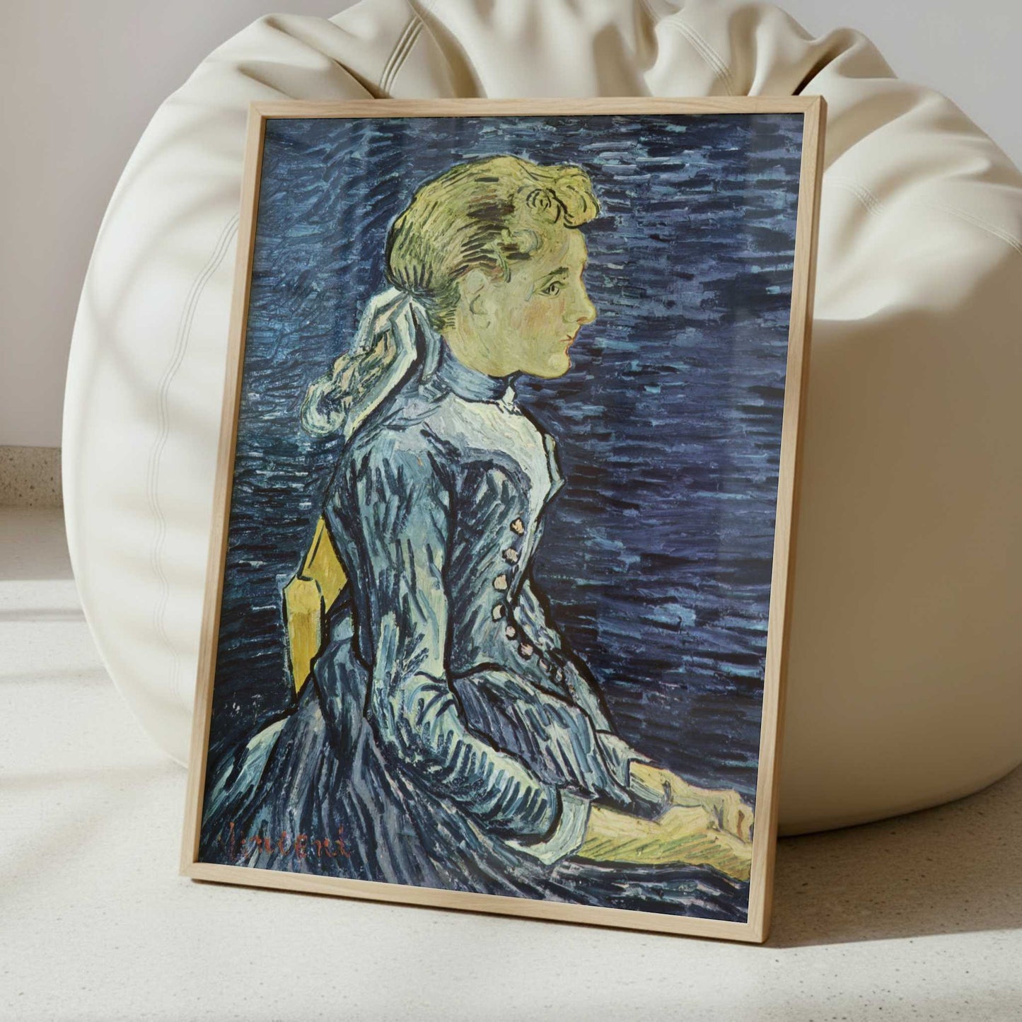 Portrait of Mlle Ravoux (1890) by Van Gogh – Art Print - Interior inspiration