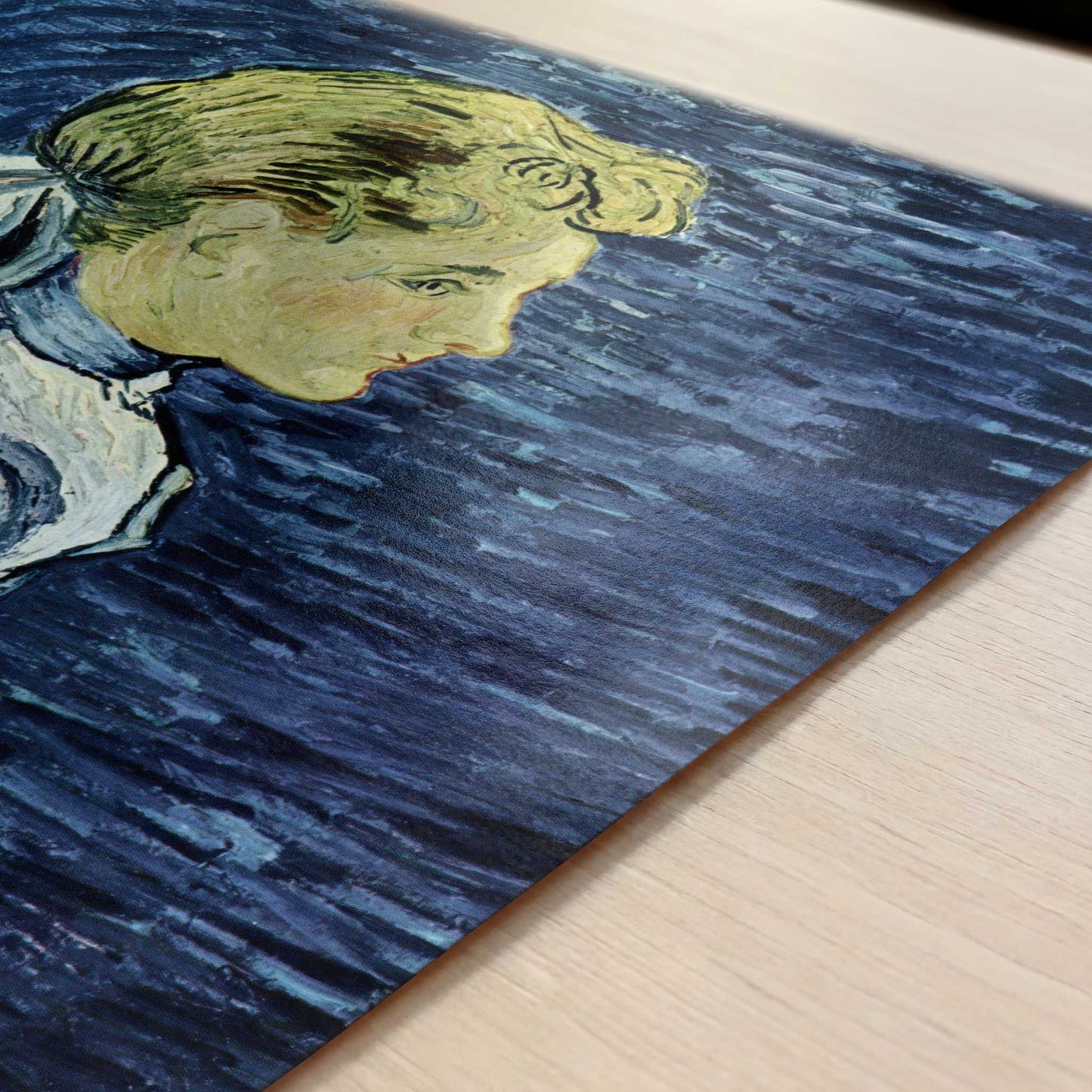 Portrait of Mlle Ravoux (1890) by Van Gogh – Art Print - Close-up detail of the art print