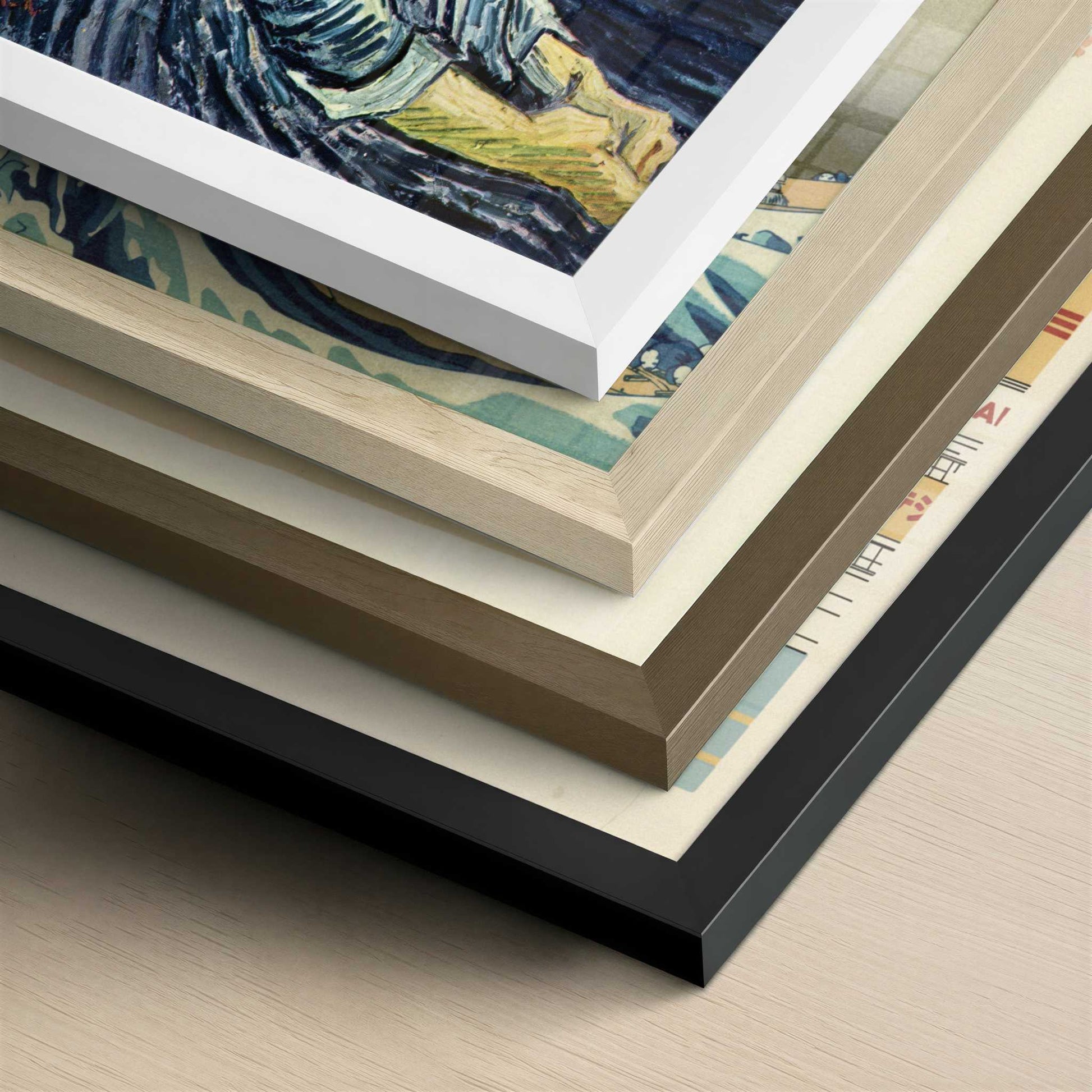 Portrait of Mlle Ravoux (1890) by Van Gogh – Art Print - Close-up detail of the different frames