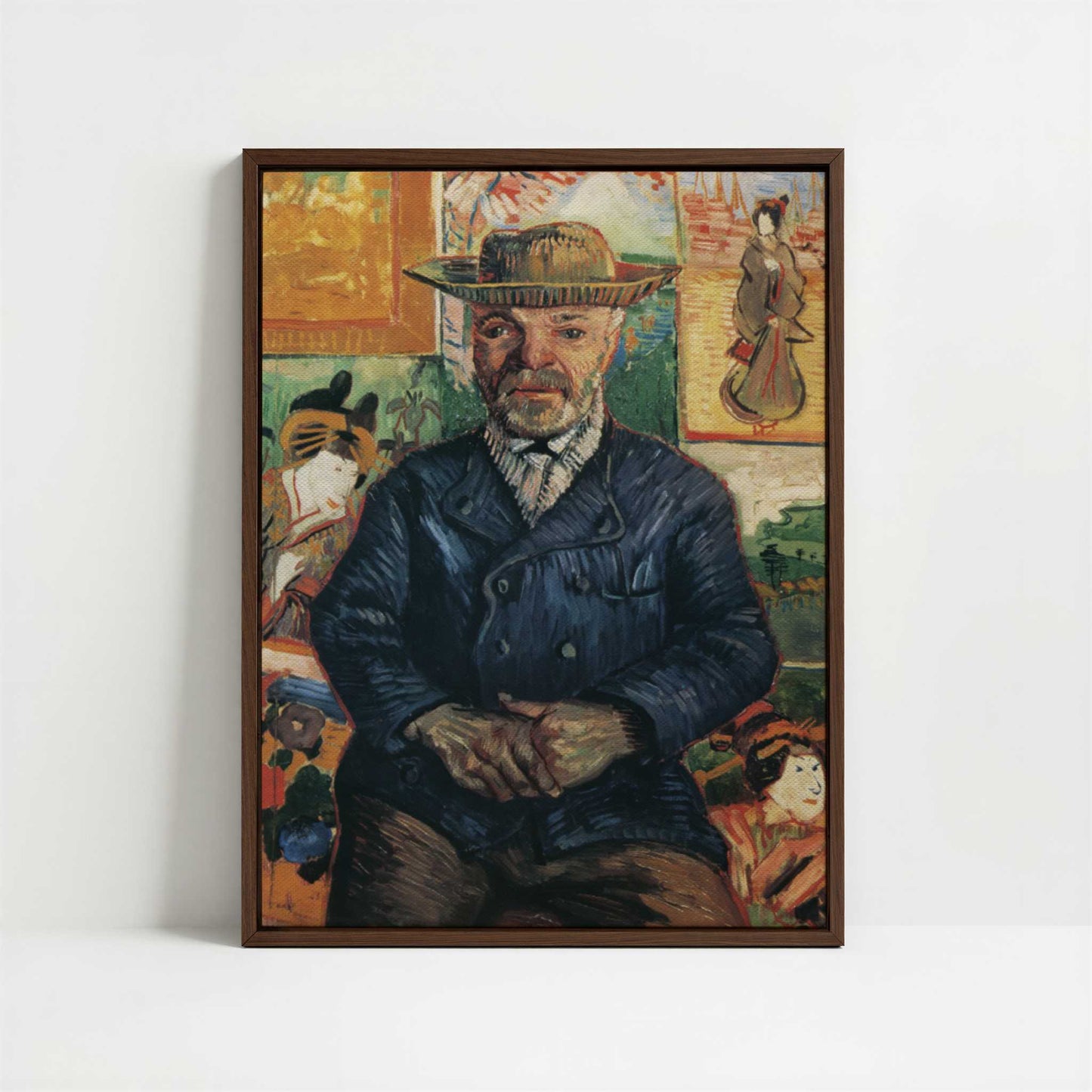 Framed Canvas - Framed canvas in dark wood color frame