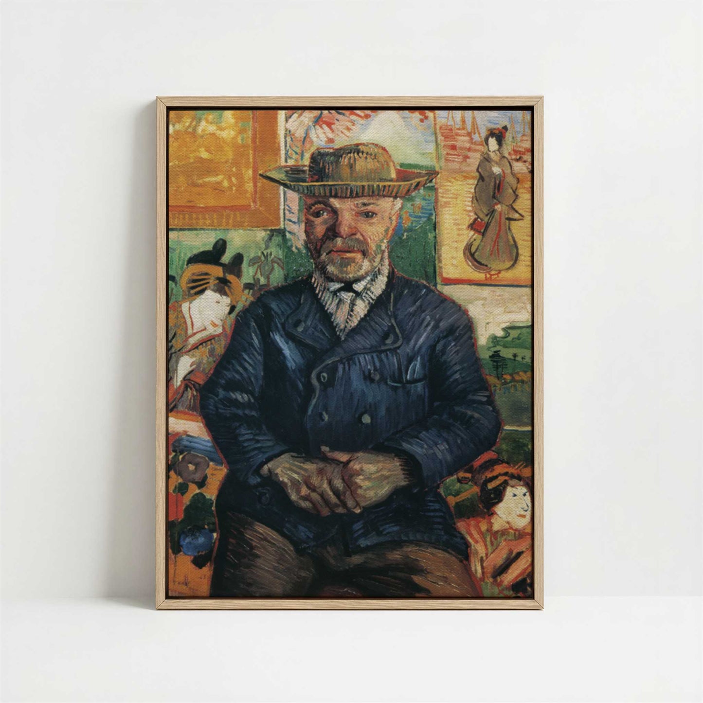 Framed Canvas - Framed canvas in oak color frame