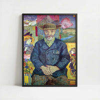 Portrait of Pere Tanguy (1887) by Vincent van Gogh – Art Print - Art print in black frame