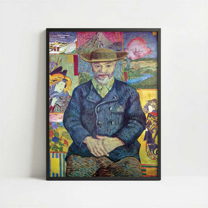 Portrait of Pere Tanguy (1887) by Vincent van Gogh – Art Print - Art print in black frame