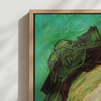 Framed Canvas - Close-up detail and texture of the framed canvas