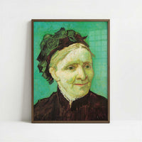 Portrait of Van Gogh's Mother (1888) by Vincent van Gogh – Art Print - Art print in dark wood frame