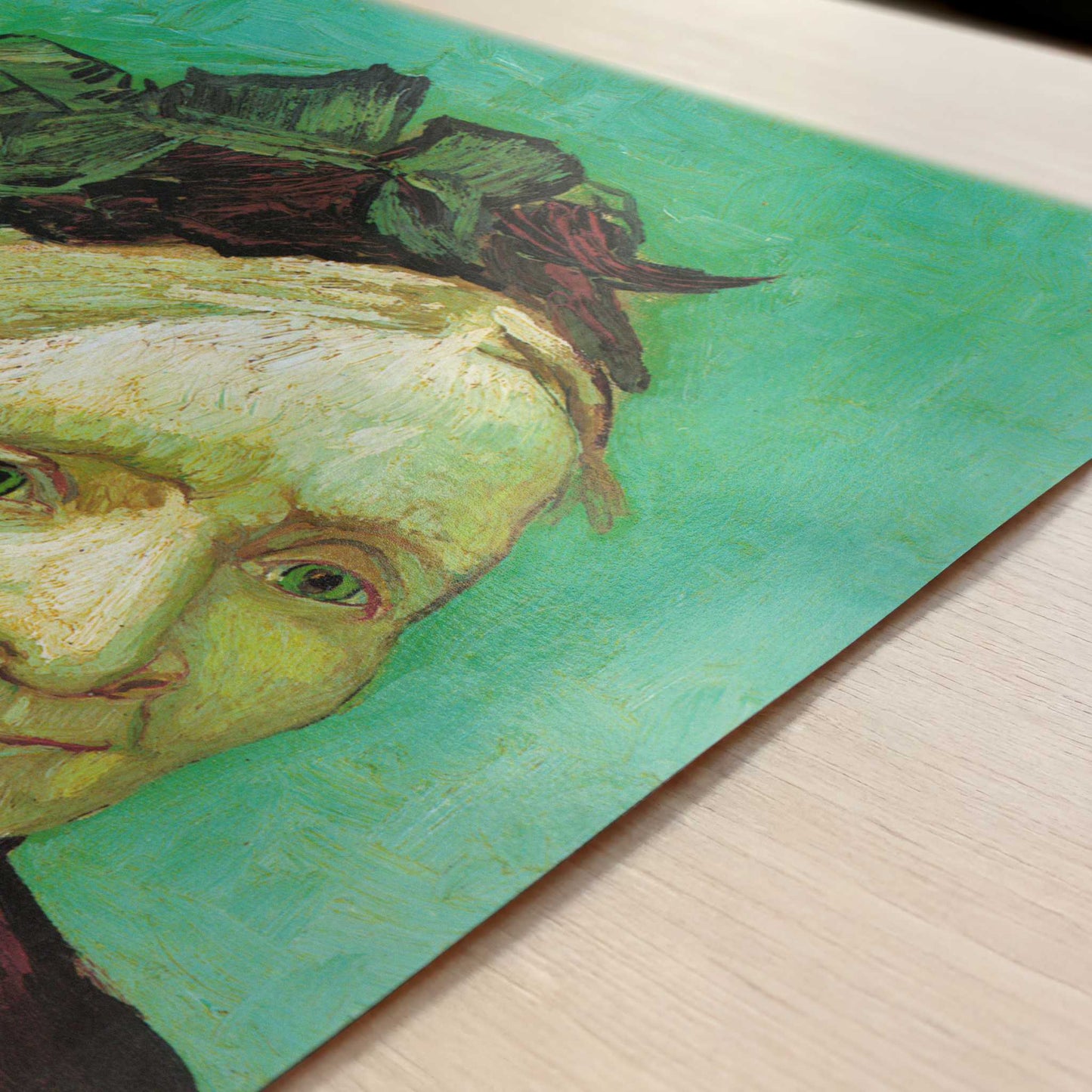 Portrait of Van Gogh's Mother (1888) by Vincent van Gogh – Art Print - Close-up detail of the art print