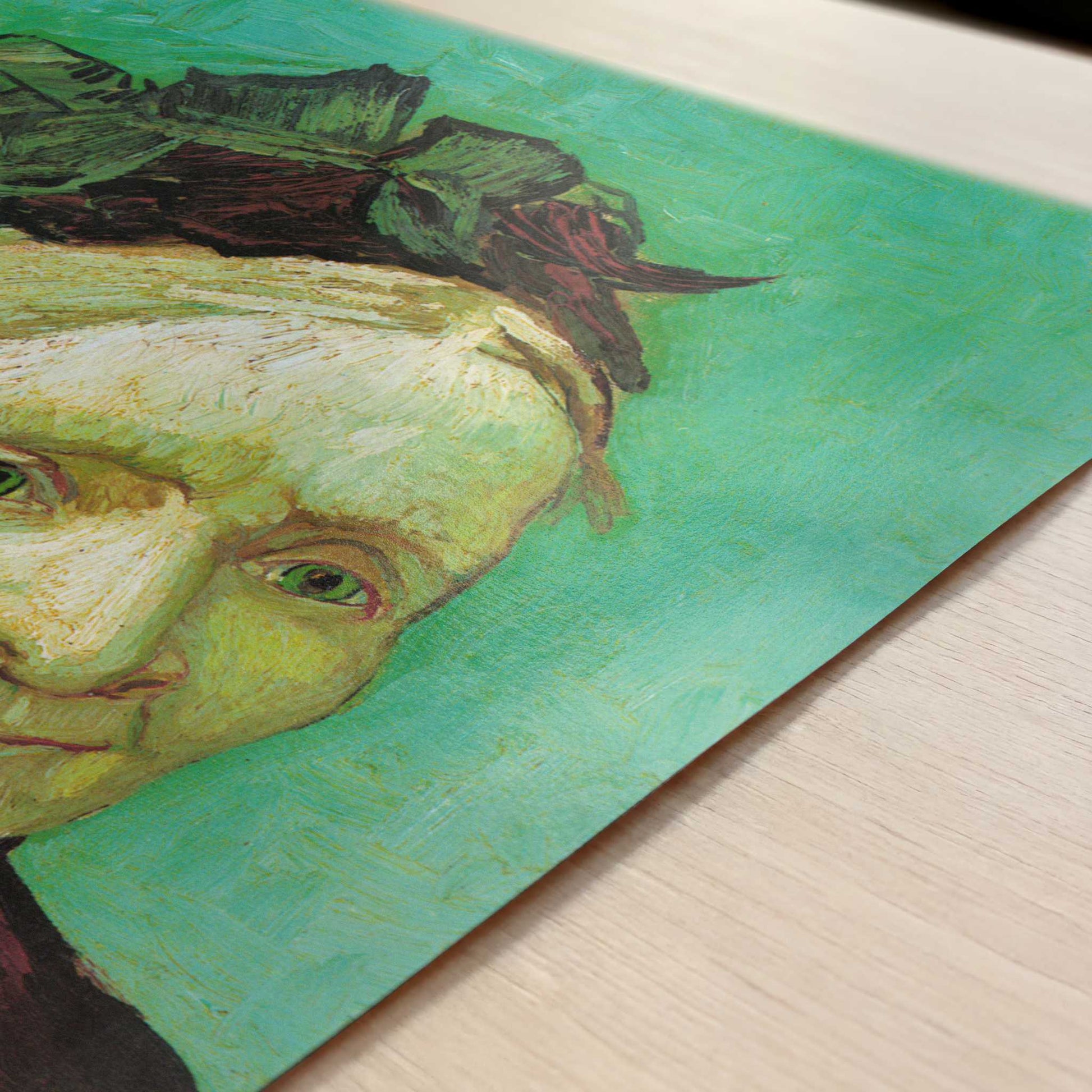 Portrait of Van Gogh's Mother (1888) by Vincent van Gogh – Art Print - Close-up detail of the art print