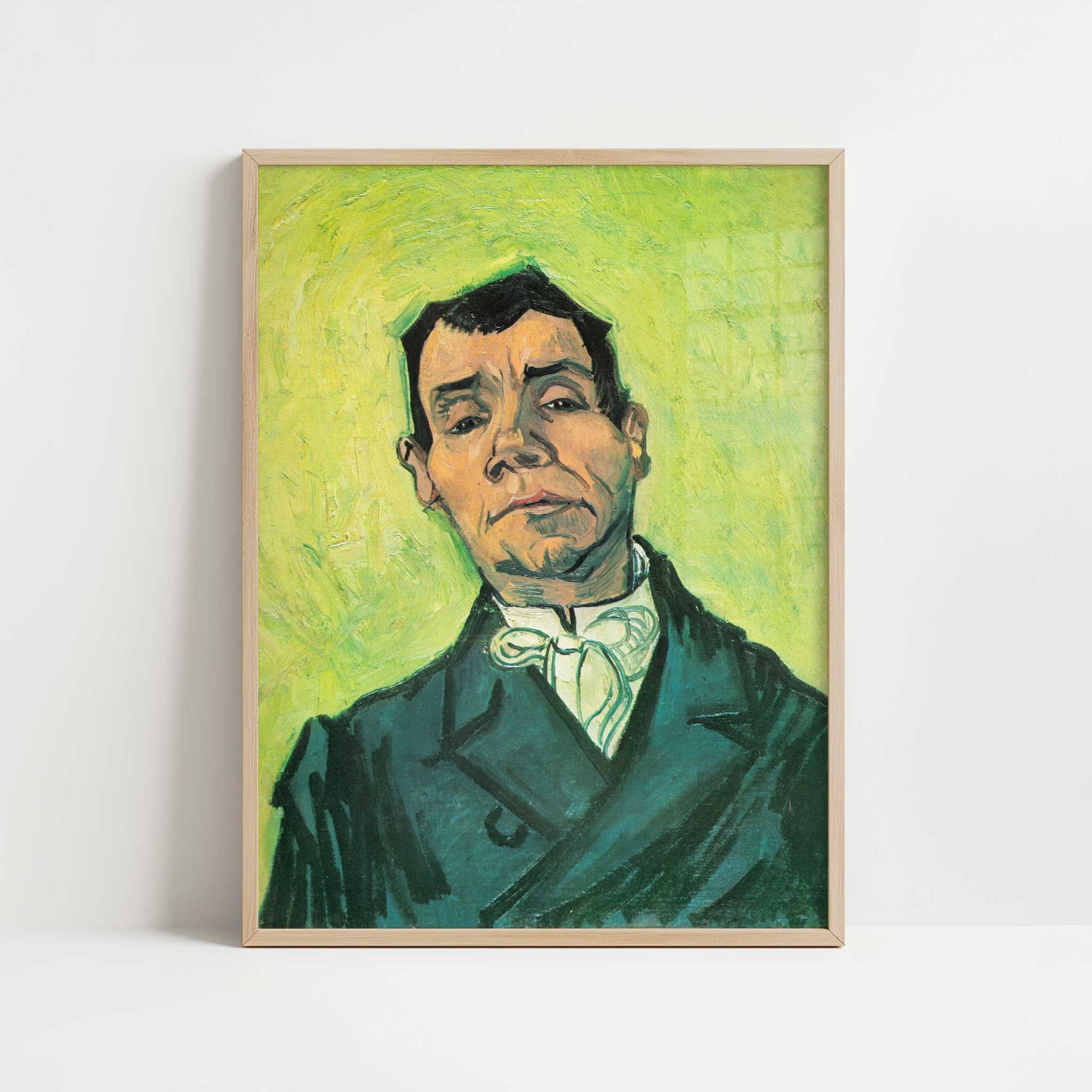 Portrait of an Actor (1888) by Van Gogh – Art Print - Art print in oak frame