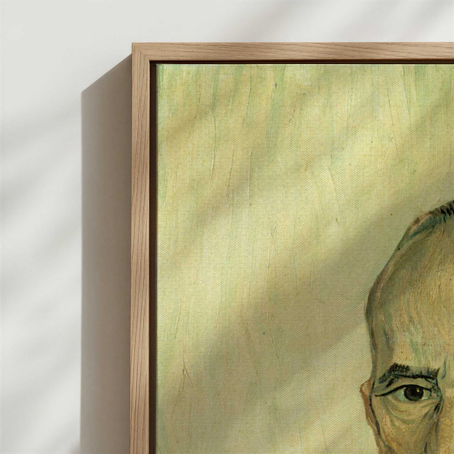 Framed Canvas - Close-up detail and texture of the framed canvas