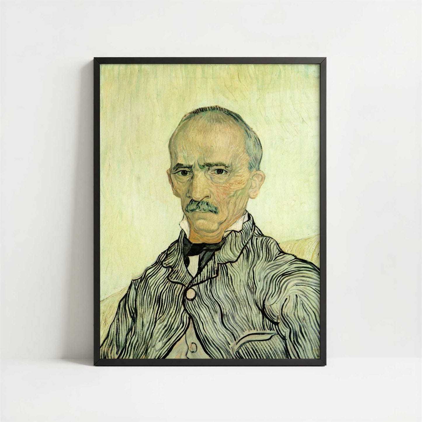Portrait of the Chief Orderly (1889) by Van Gogh – Art Print - Art print in black frame