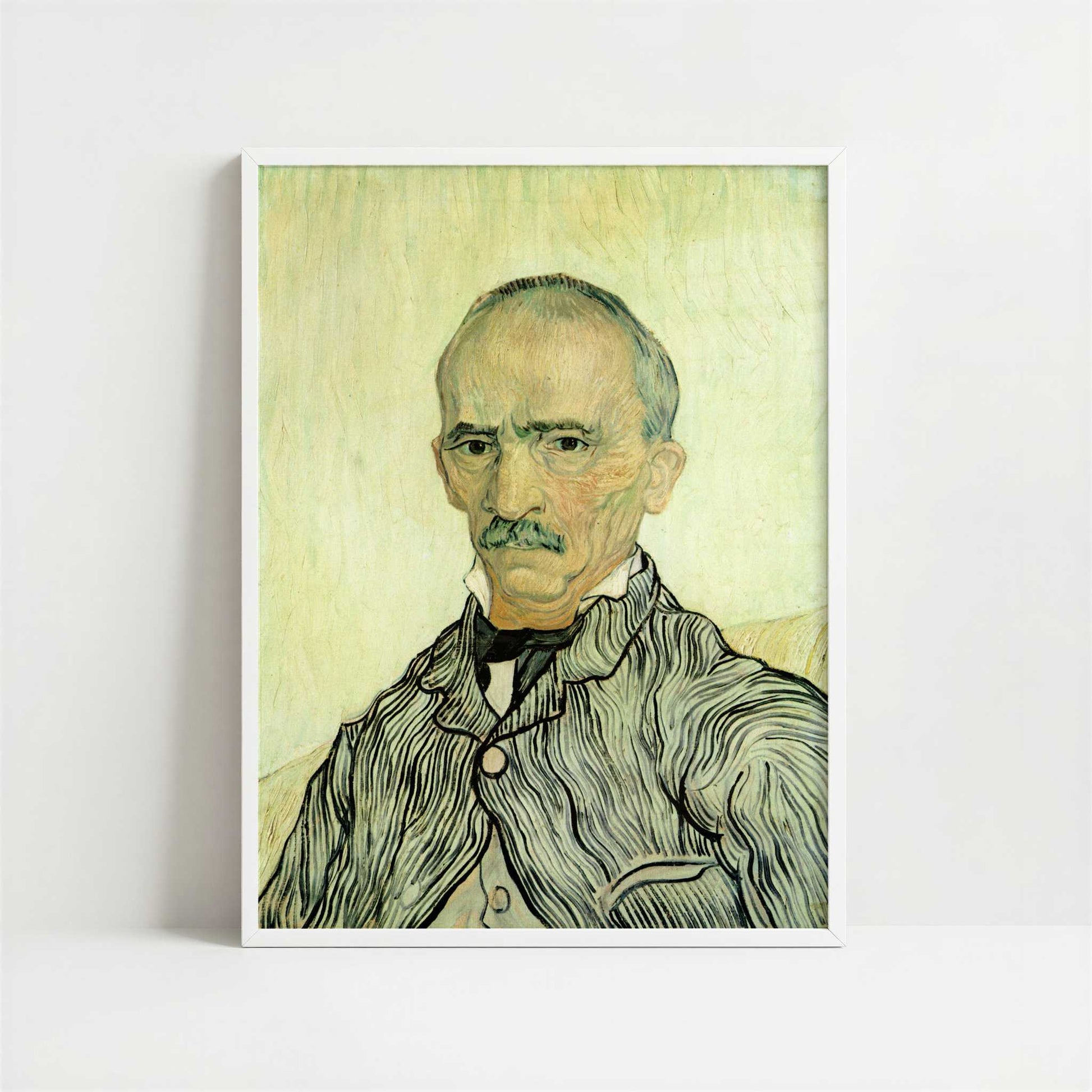 Portrait of the Chief Orderly (1889) by Van Gogh – Art Print - Art print in white frame