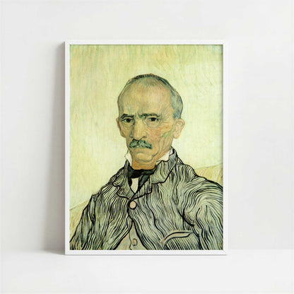 Portrait of the Chief Orderly (1889) by Van Gogh – Art Print - Art print in white frame