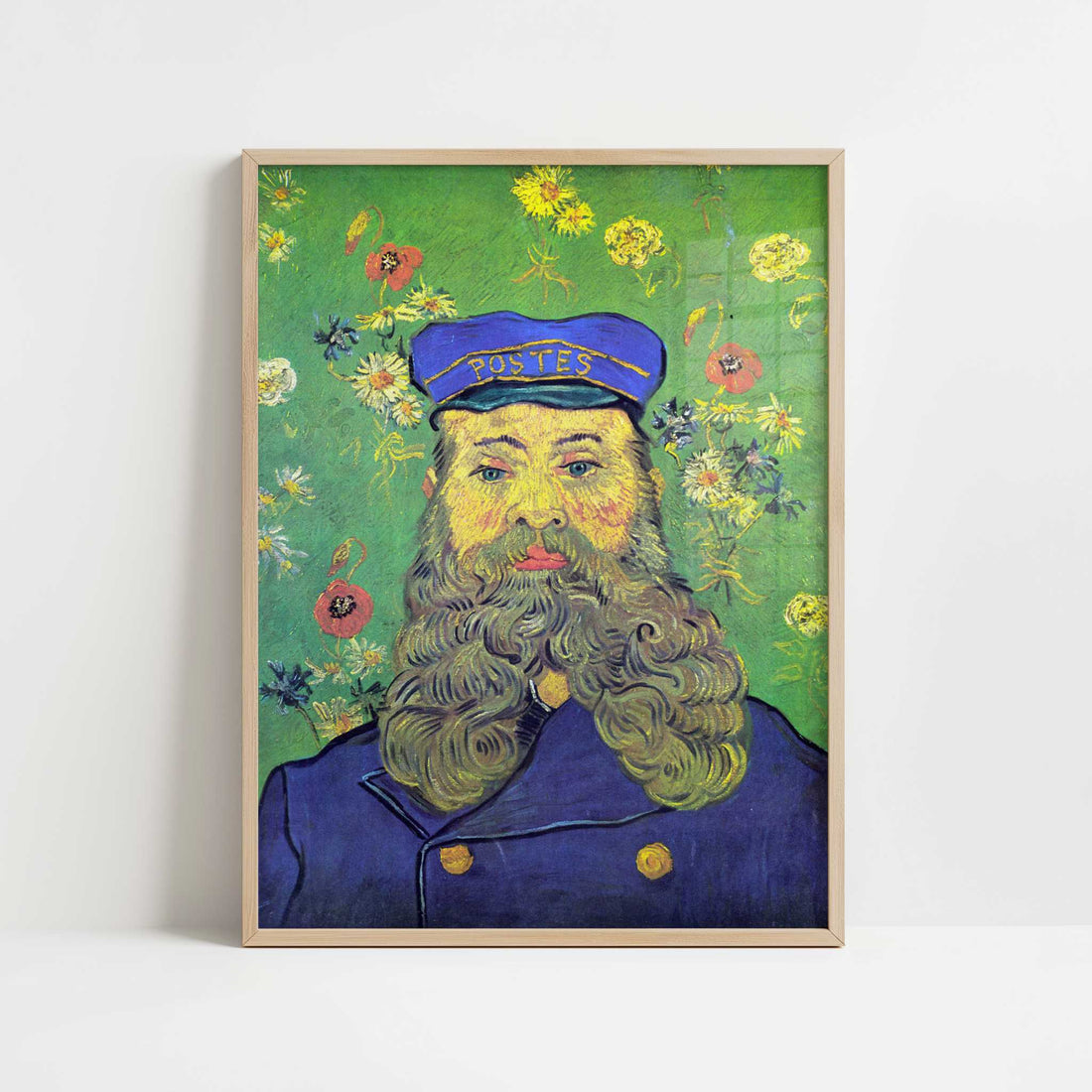 Postman Joseph Roulin (1889) by Van Gogh – Art Print - Art print in oak frame