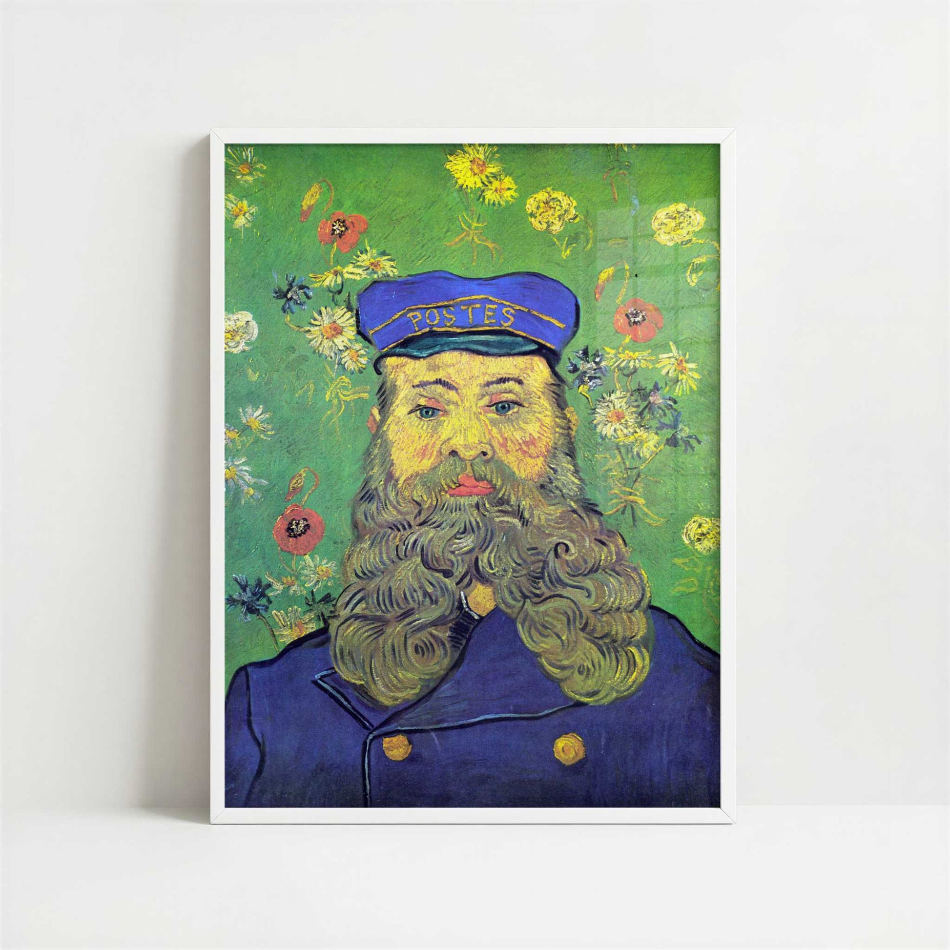 Postman Joseph Roulin (1889) by Van Gogh – Art Print - Art print in white frame