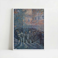 Prisoners' Round (1890) by Van Gogh – Art Print - Art print in white frame