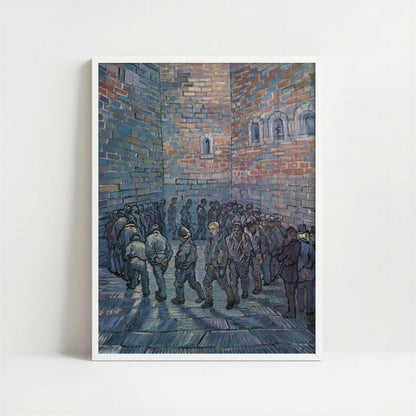 Prisoners' Round (1890) by Van Gogh – Art Print - Art print in white frame