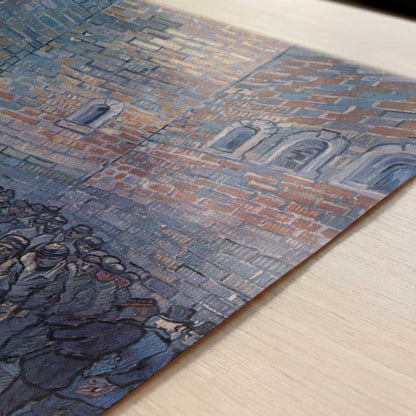 Prisoners' Round (1890) by Van Gogh – Art Print - Close-up detail of the art print