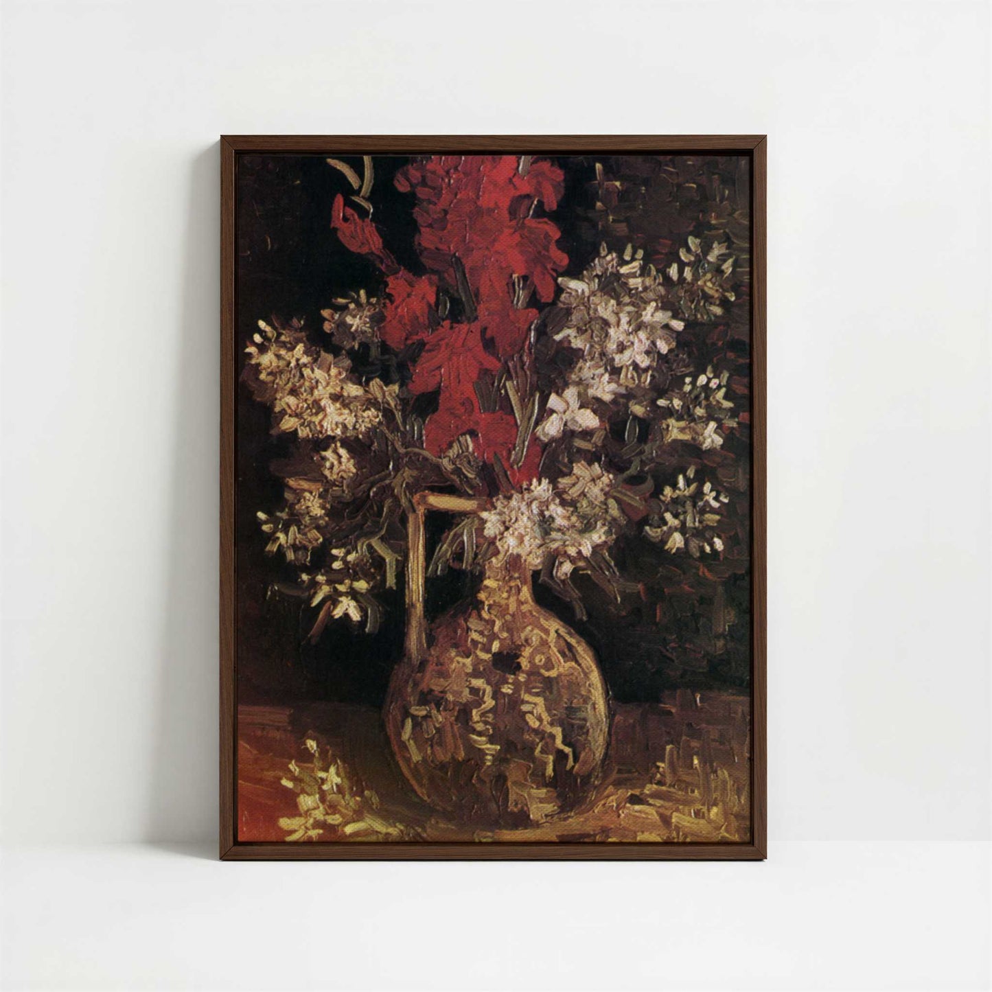 Framed Canvas - Framed canvas in dark wood color frame