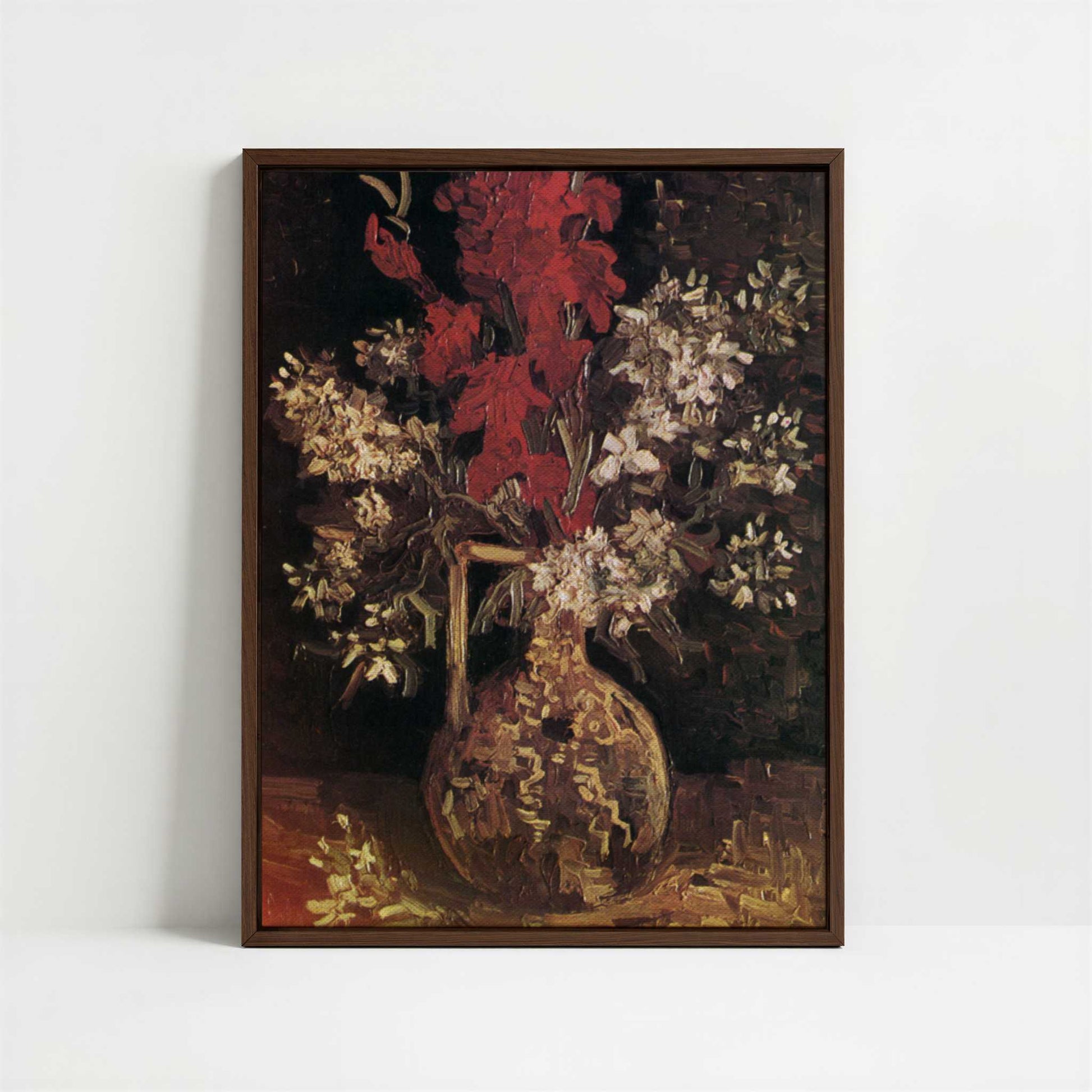 Framed Canvas - Framed canvas in dark wood color frame