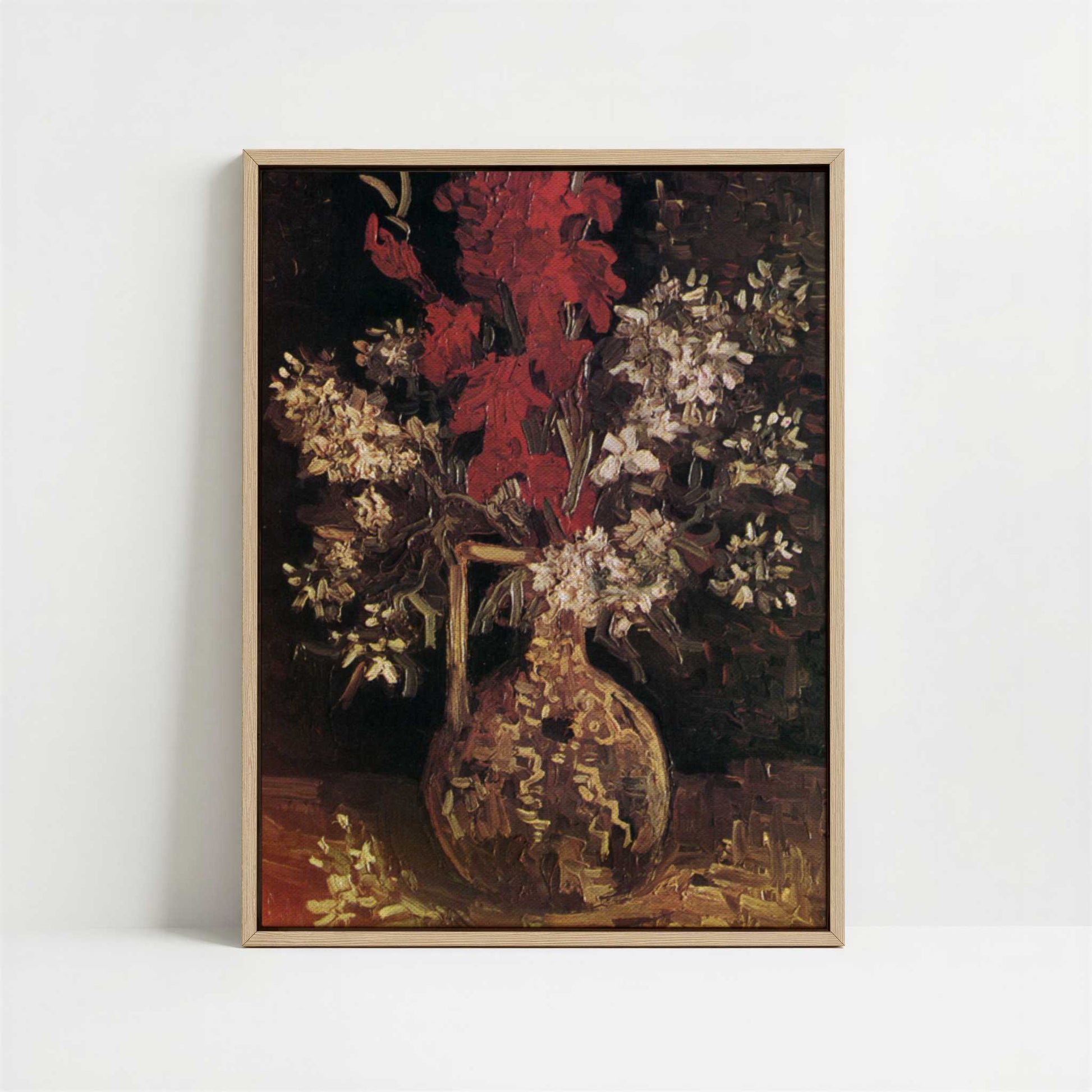 Framed Canvas - Framed canvas in oak color frame