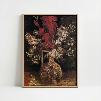 Framed Canvas - Framed canvas in oak color frame