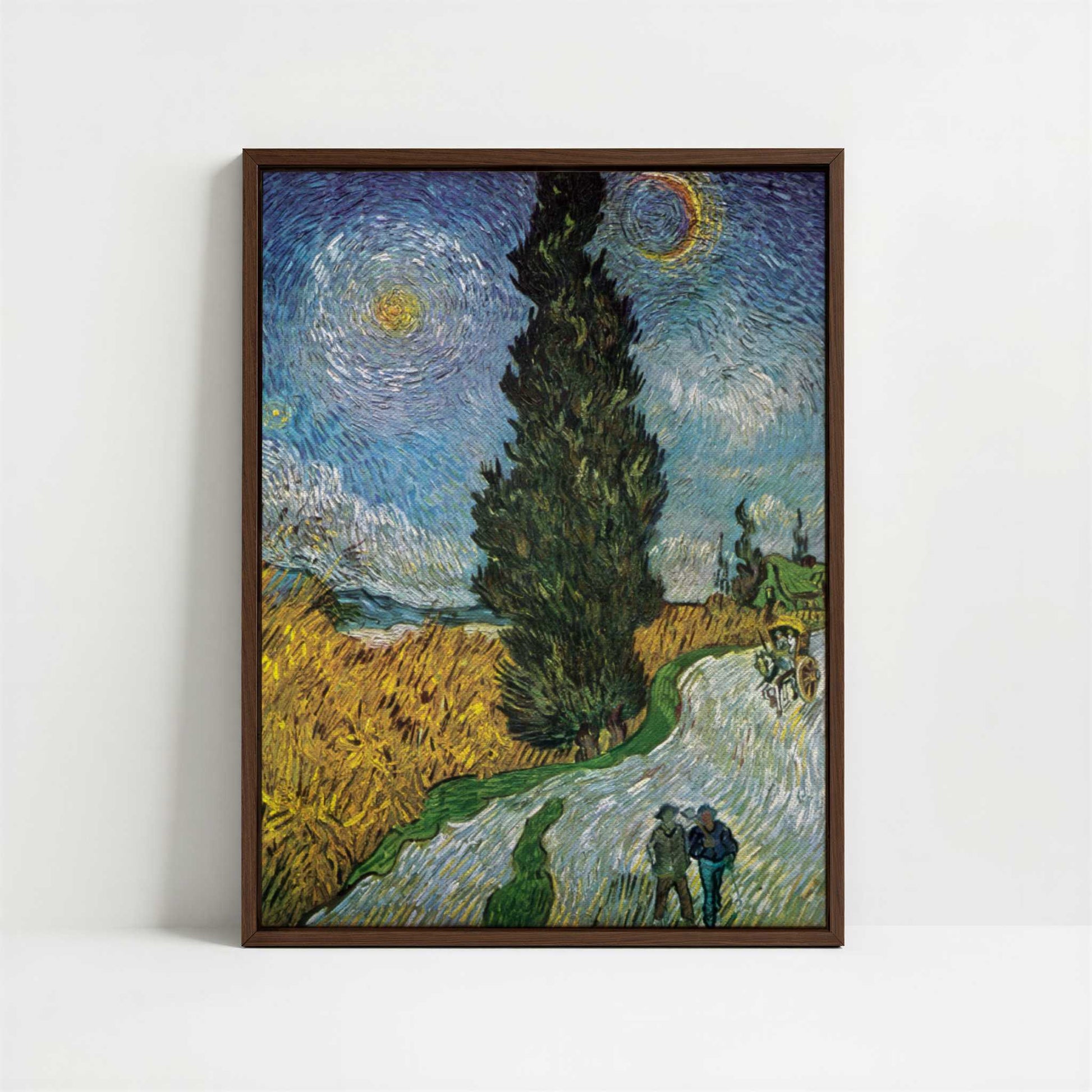 Framed Canvas - Framed canvas in dark wood color frame