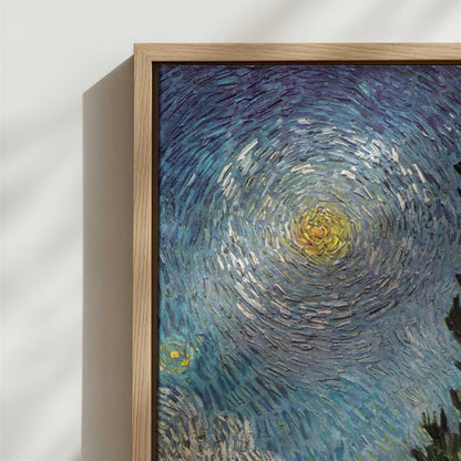 Framed Canvas - Close-up detail and texture of the framed canvas