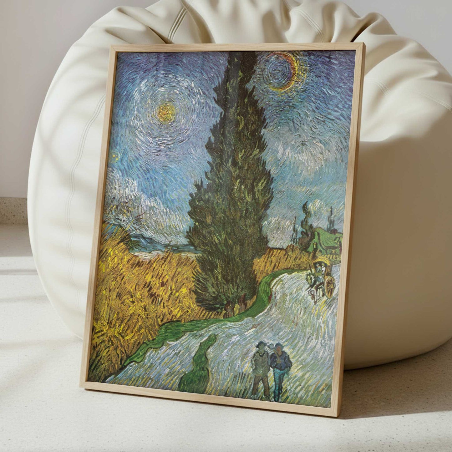 Road with Cypresses (1890) by Vincent van Gogh – Art Print - Interior inspiration