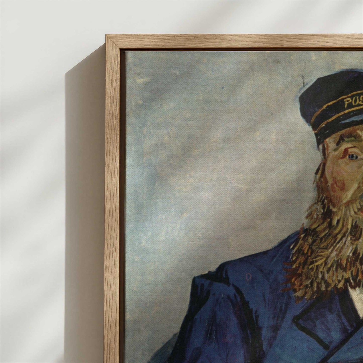 Framed Canvas - Close-up detail and texture of the framed canvas