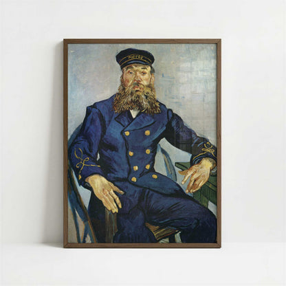 Roulin the Postman (1888) by Vincent van Gogh – Art Print - Art print in dark wood frame