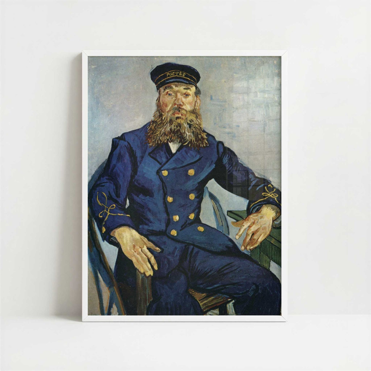 Roulin the Postman (1888) by Vincent van Gogh – Art Print - Art print in white frame
