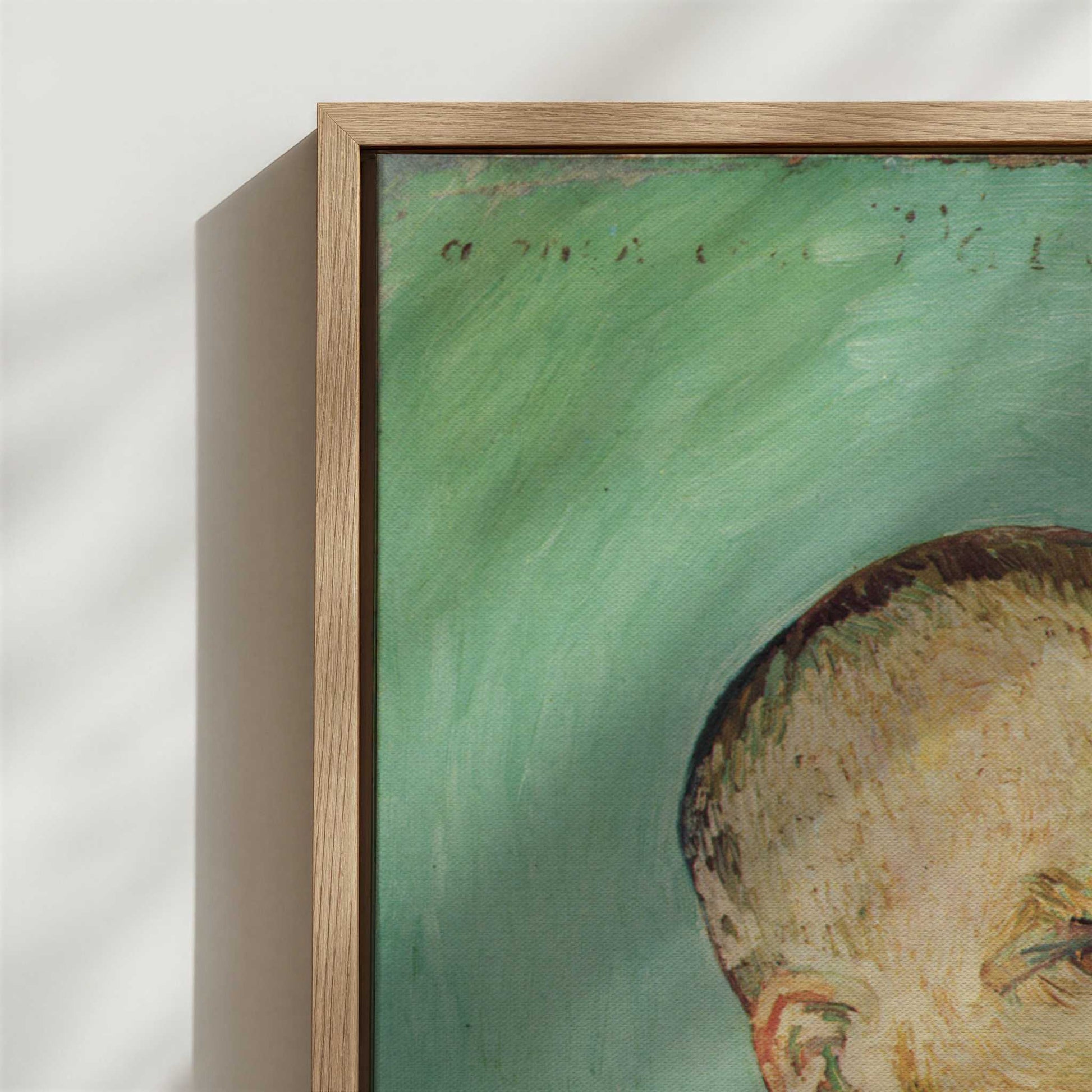 Framed Canvas - Close-up detail and texture of the framed canvas