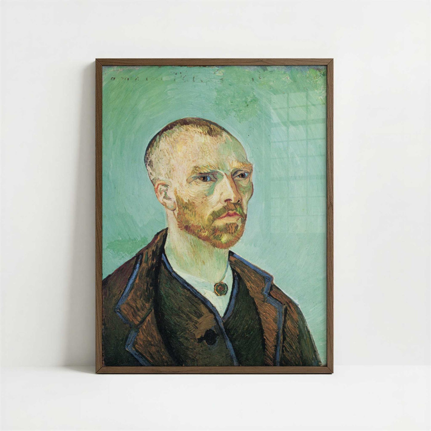 Self-portrait-1 (1888) by Vincent van Gogh – Art Print - Art print in dark wood frame