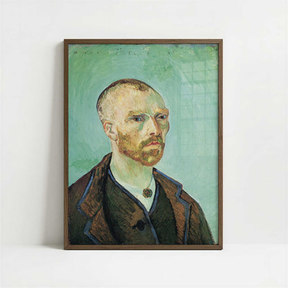 Self-portrait-1 (1888) by Vincent van Gogh – Art Print - Art print in dark wood frame