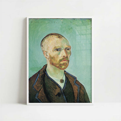 Self-portrait-1 (1888) by Vincent van Gogh – Art Print - Art print in white frame